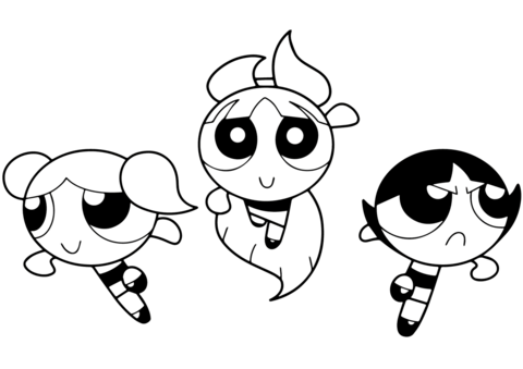 Desenho de As Meninas Superpoderosas para imprimir