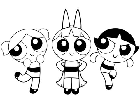 Desenho de As Meninas Superpoderosas para imprimir