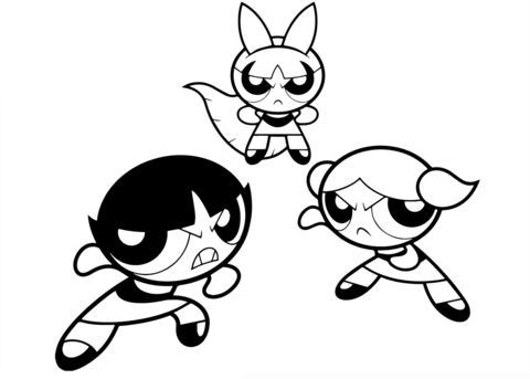 Desenho de As Meninas Superpoderosas para imprimir