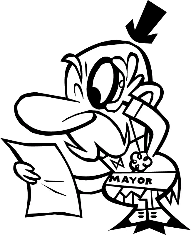 Desenho de O Prefeito de Townsville (As Meninas Superpoderosas) para imprimir