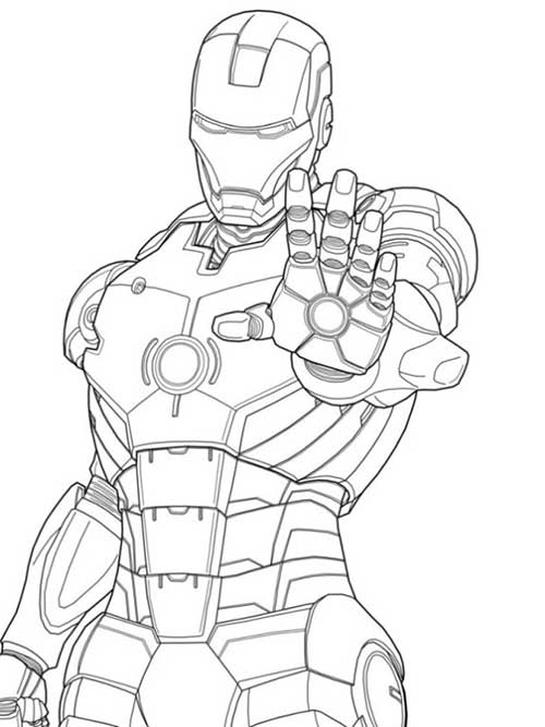 Desenho de Homem de Ferro (Iron Man) para imprimir