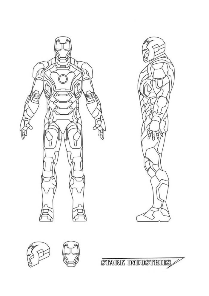 Desenho de Homem de Ferro (Iron Man) para imprimir