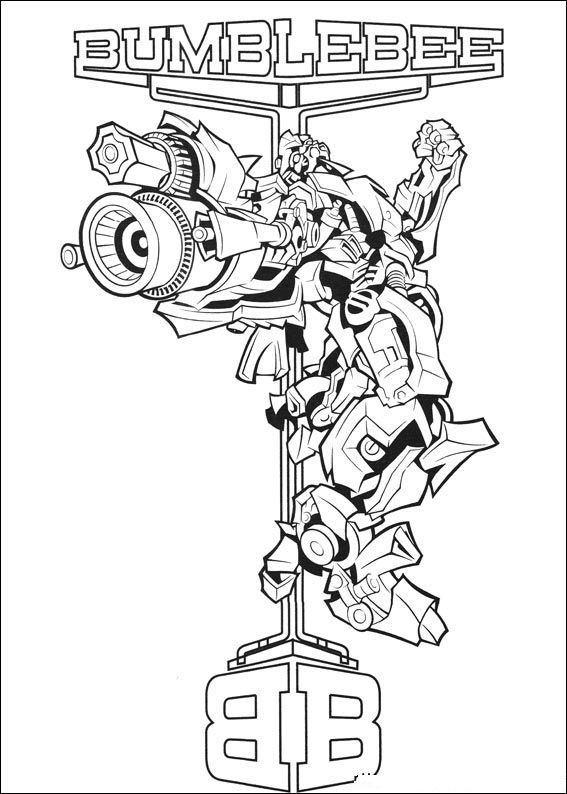 Desenho de Bumblebee (Transformers) para imprimir