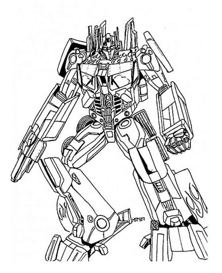 Desenho de Optimus Prime (Transformers) para imprimir