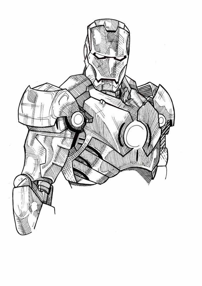 Desenho de Homem de Ferro (Iron Man) para imprimir