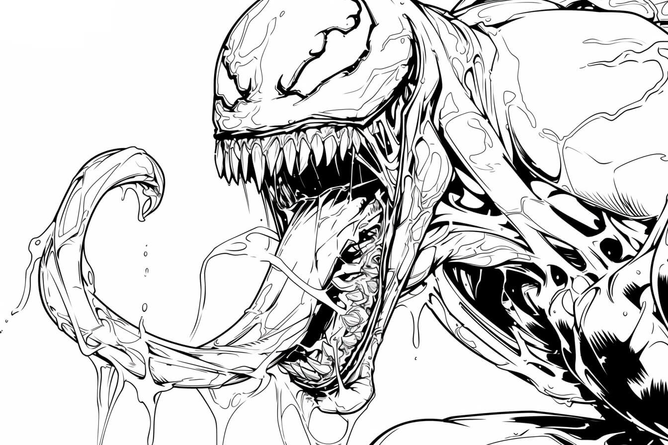 Desenho de Venom para imprimir