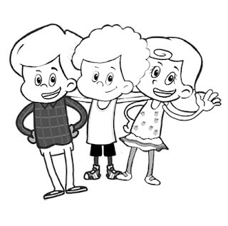 Desenho de 3 Palavrinhas para imprimir