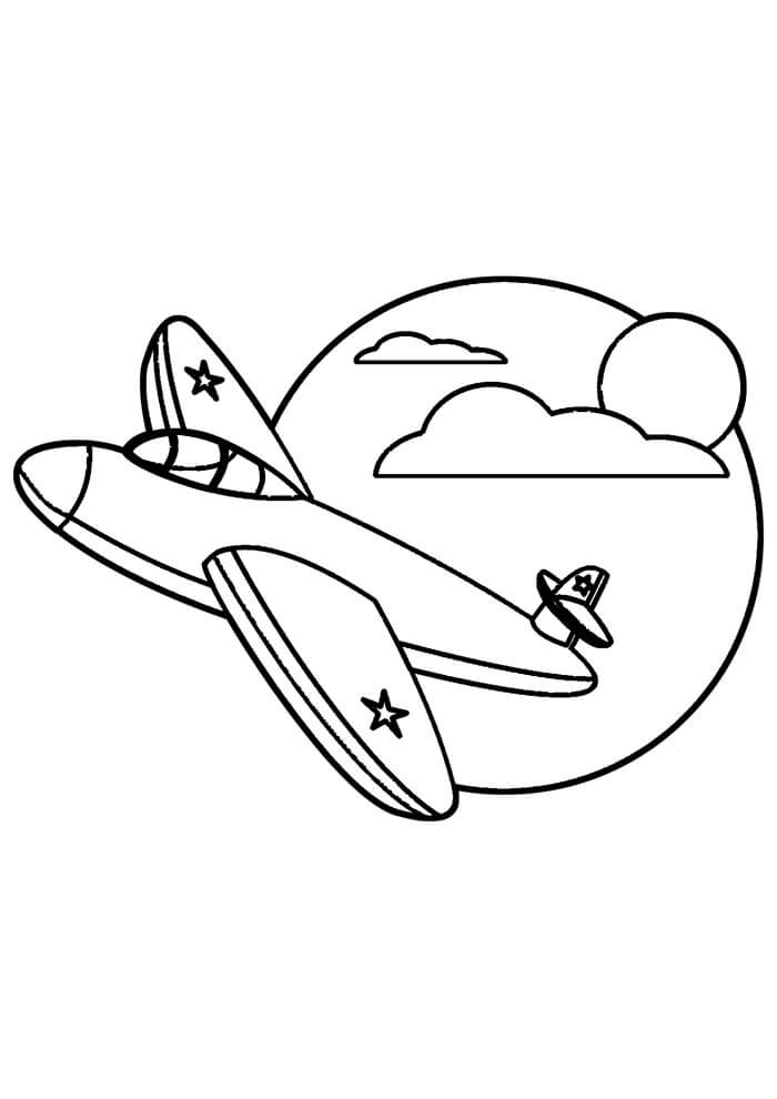 Desenho de Avião para imprimir
