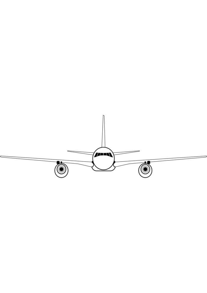 Desenho de Avião para imprimir