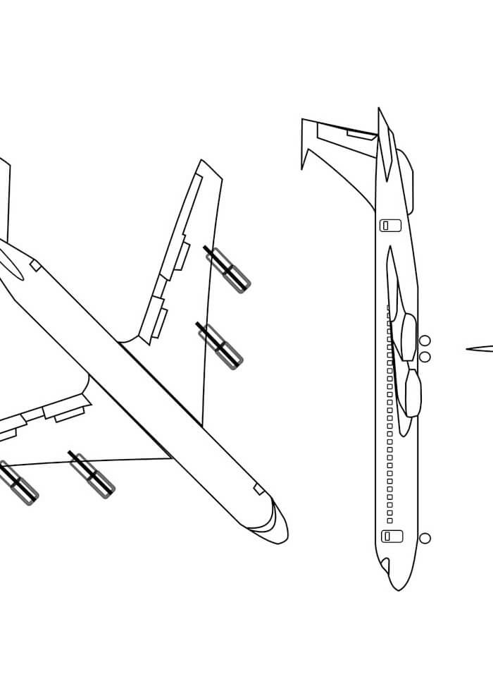 Desenho de Avião para imprimir
