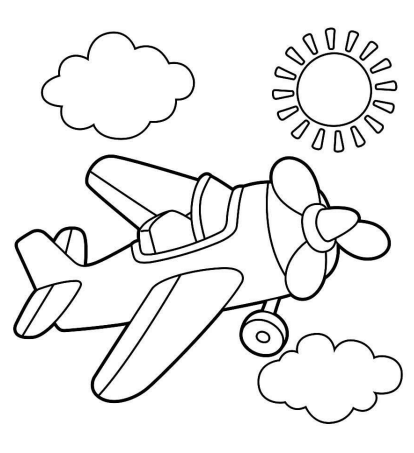 Desenho de Avião para imprimir