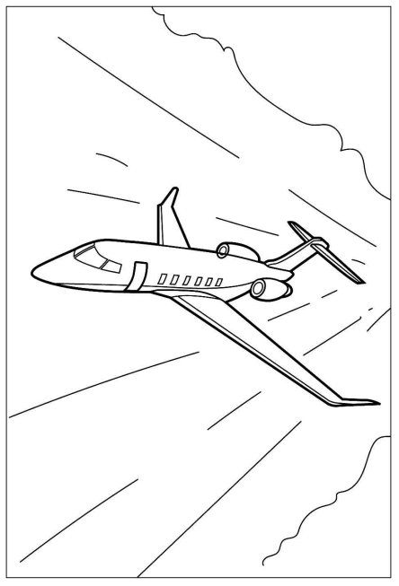 Desenho de Avião para imprimir