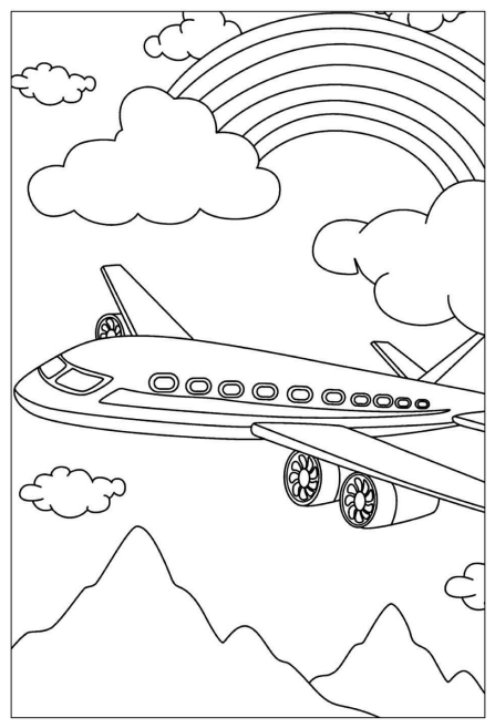 Desenho de Avião para imprimir