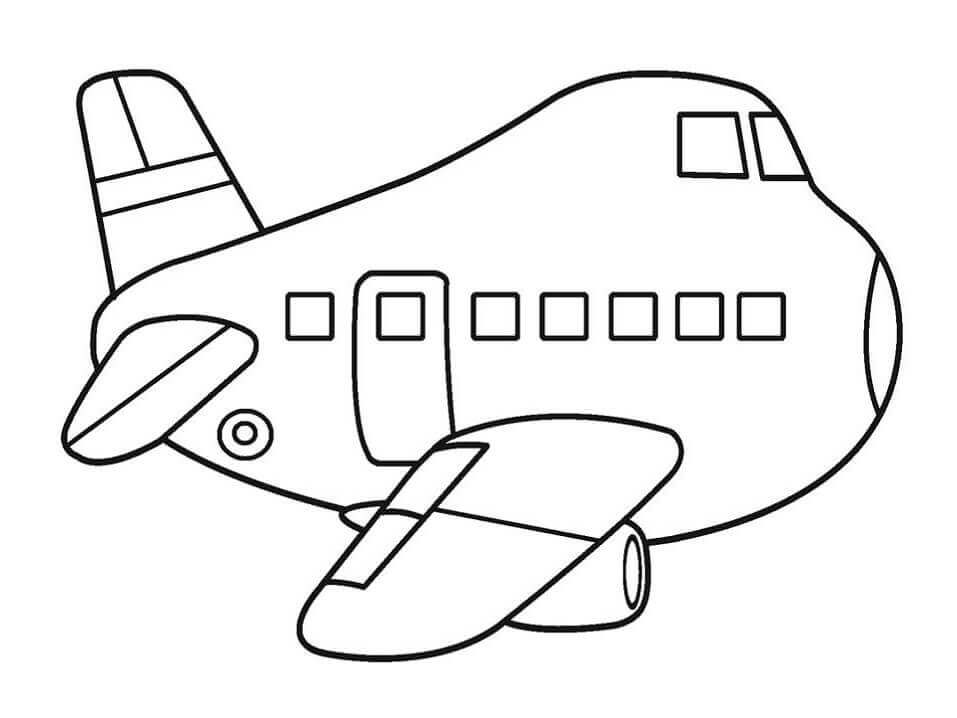Desenho de Avião para imprimir