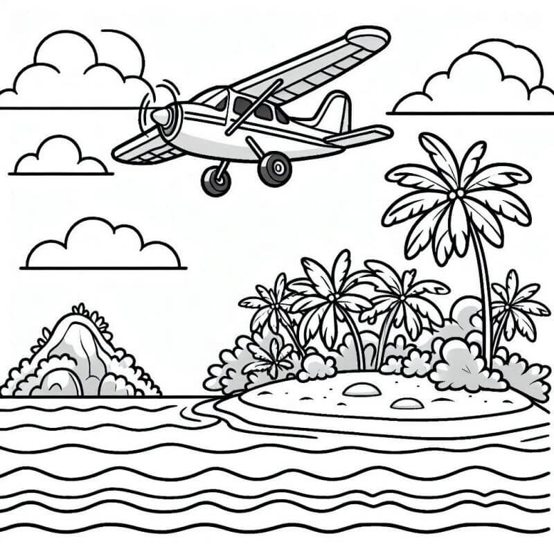 Desenho de Avião para imprimir