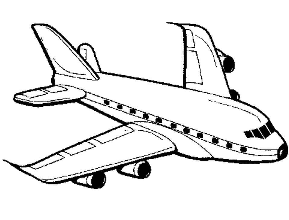 Desenho de Avião para imprimir