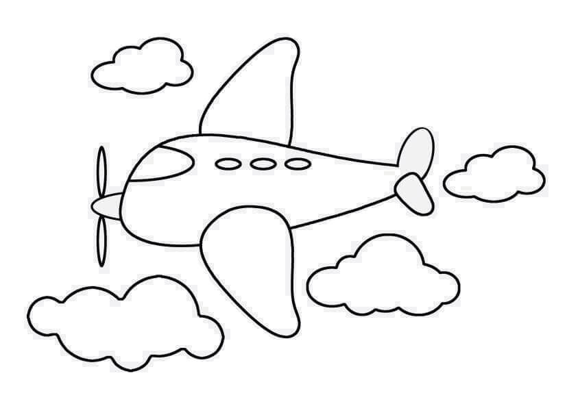 Desenho de Avião para imprimir