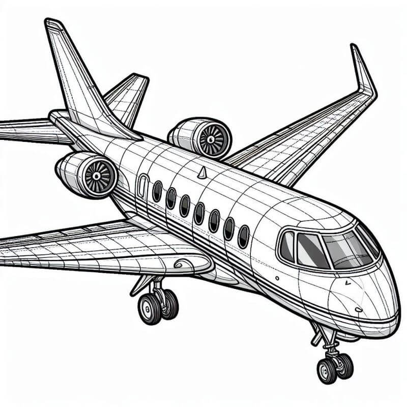 Desenho de Avião para imprimir