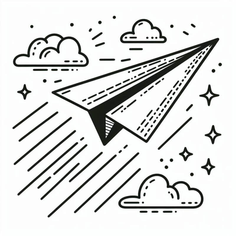 Desenho de Avião para imprimir
