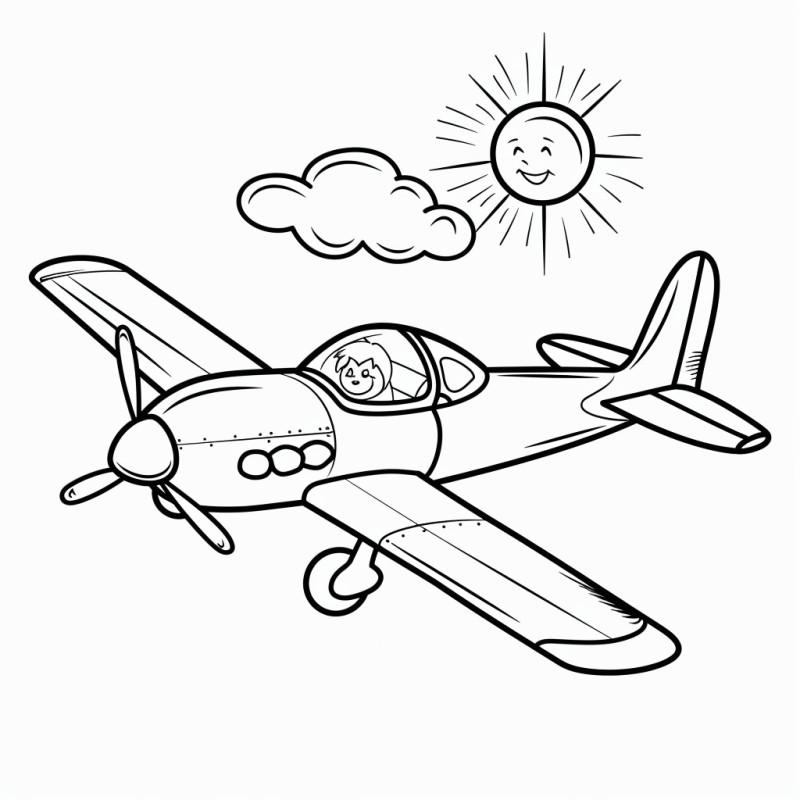 Desenho de Avião para imprimir