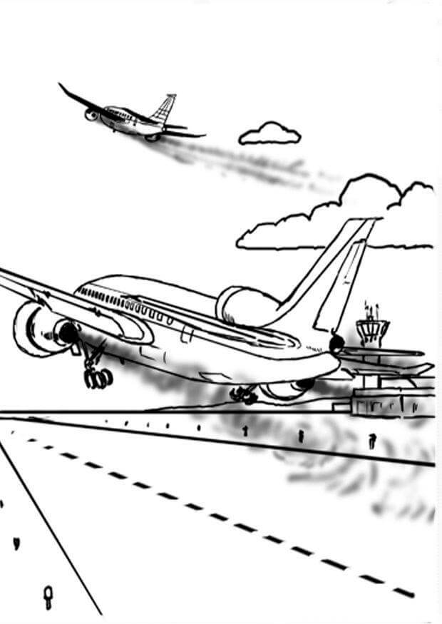 Desenho de Avião para imprimir
