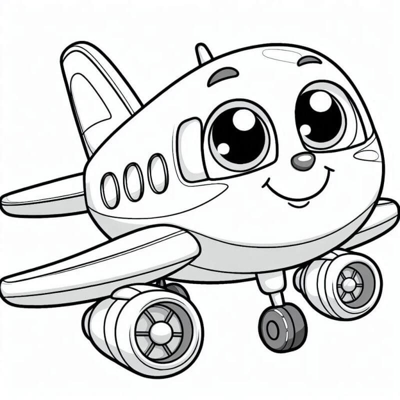 Desenho de Avião para imprimir