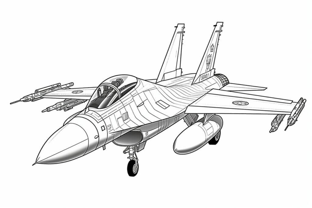 Desenho de Avião para imprimir