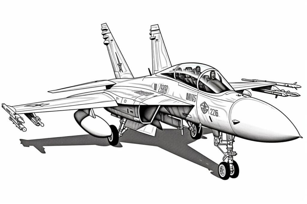 Desenho de Avião para imprimir