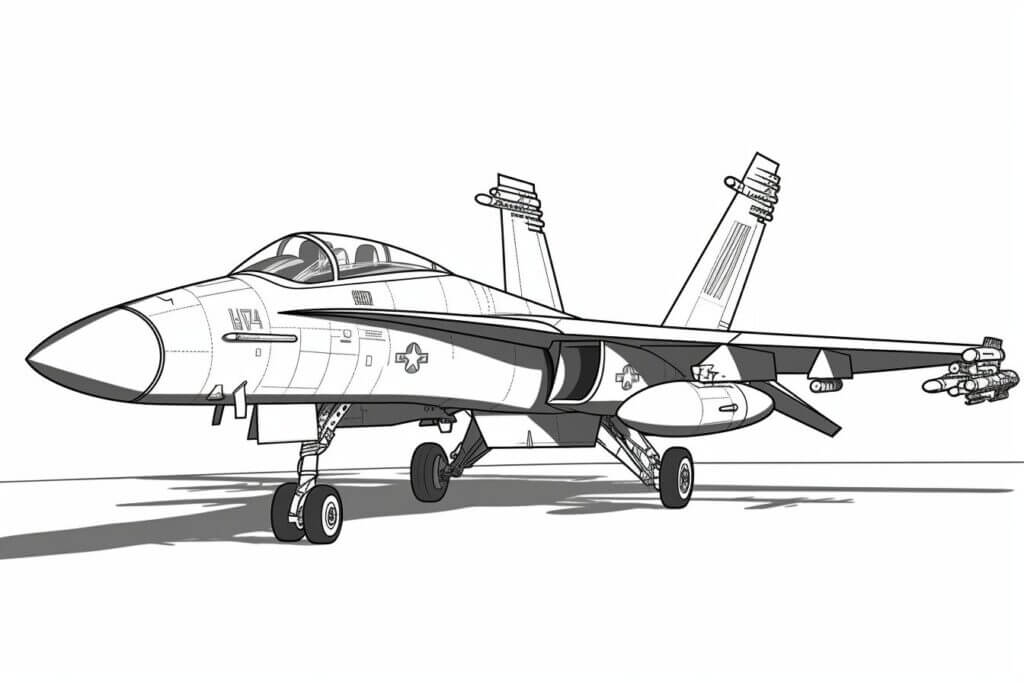 Desenho de Avião para imprimir