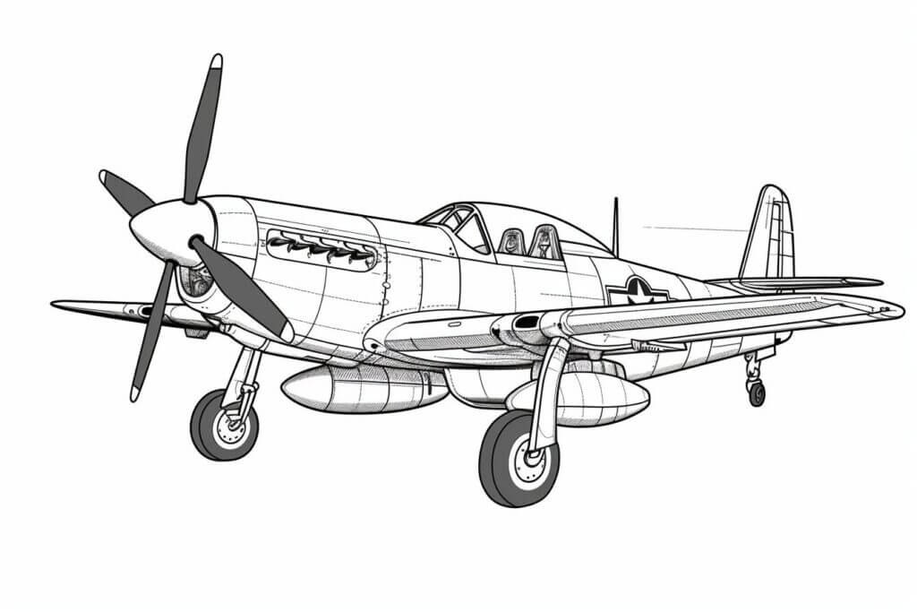 Desenho de Avião para imprimir