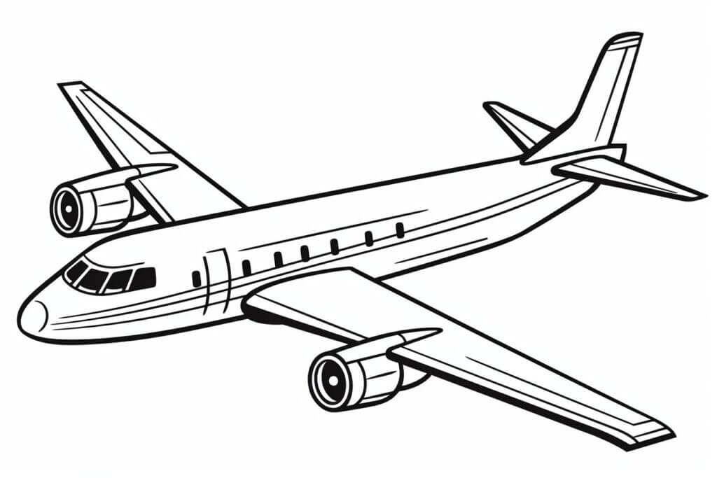 Desenho de Avião para imprimir