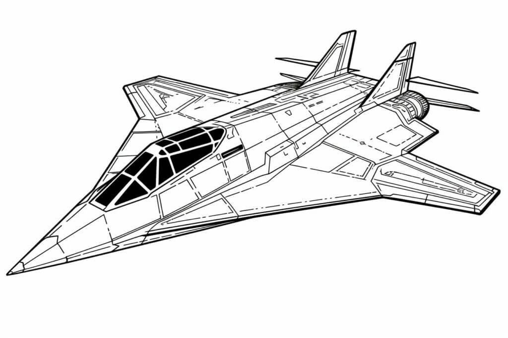 Desenho de Avião para imprimir
