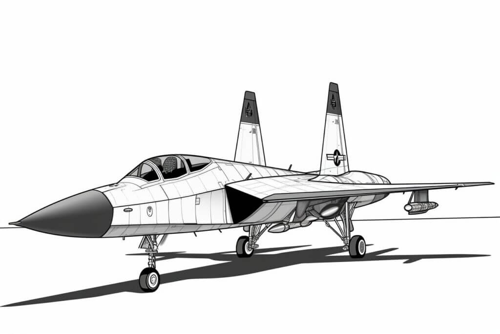 Desenho de Avião para imprimir