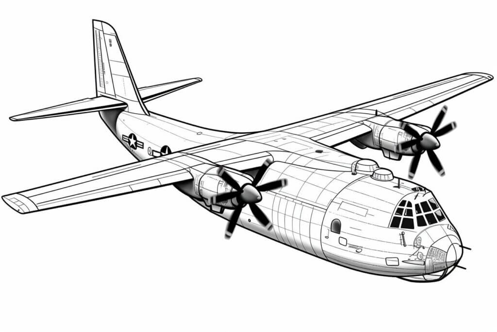 Desenho de Avião para imprimir