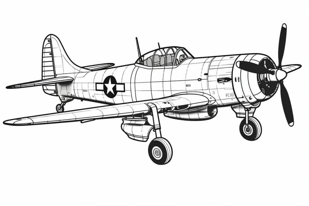Desenho de Avião para imprimir