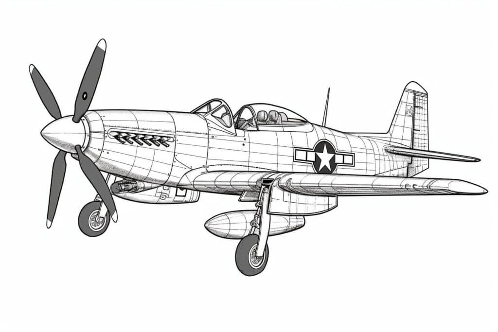 Desenho de Avião para imprimir