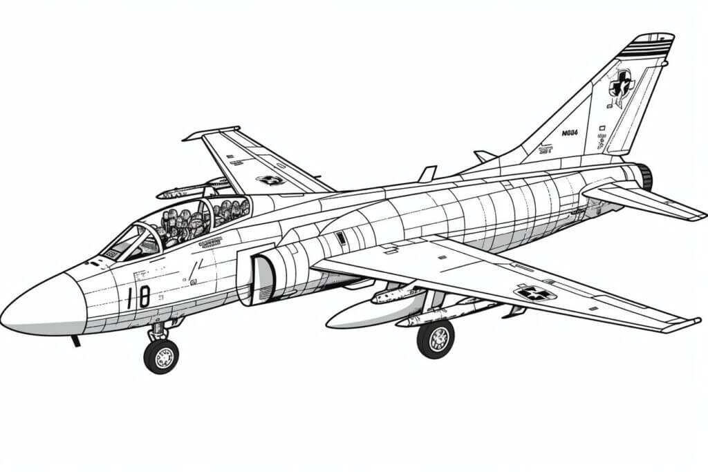 Desenho de Avião para imprimir