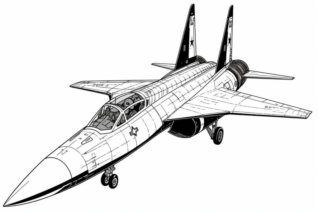 Desenho de Avião para imprimir