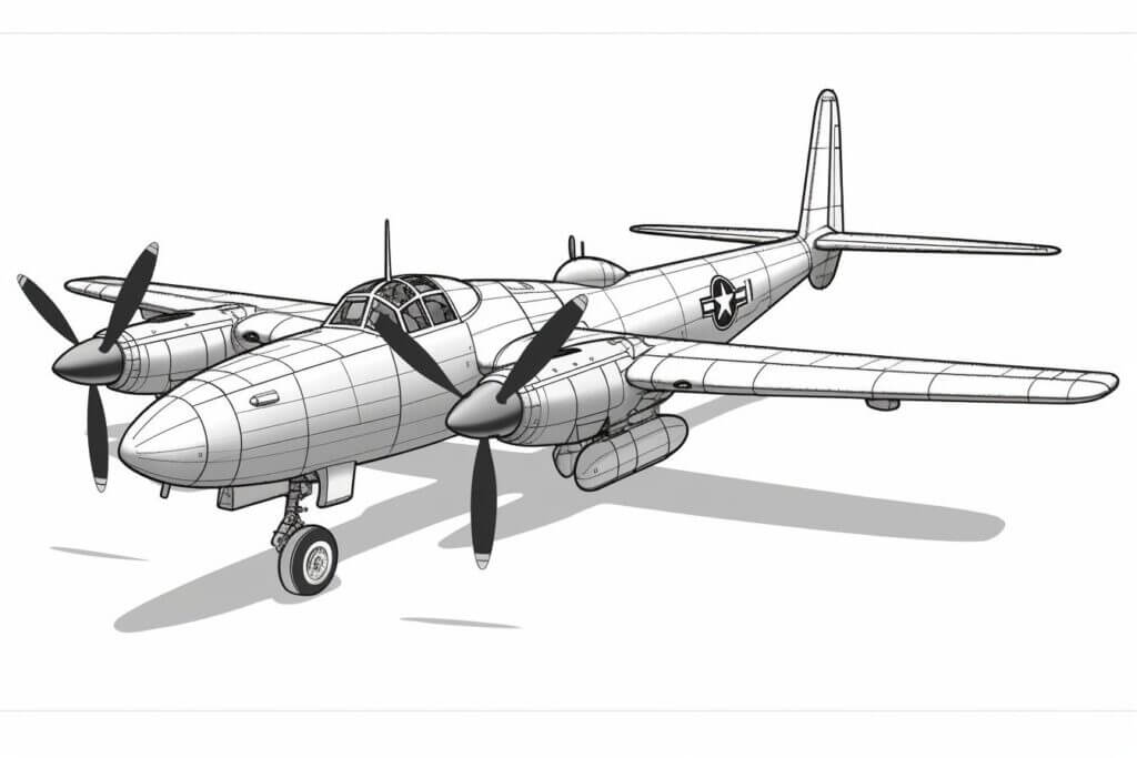 Desenho de Avião para imprimir