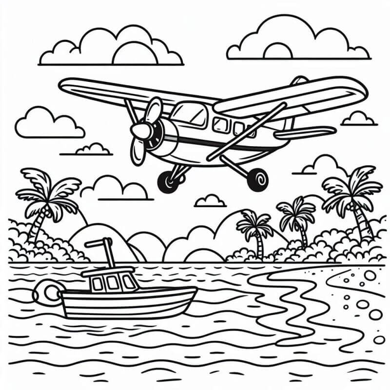 Desenho de Avião para imprimir