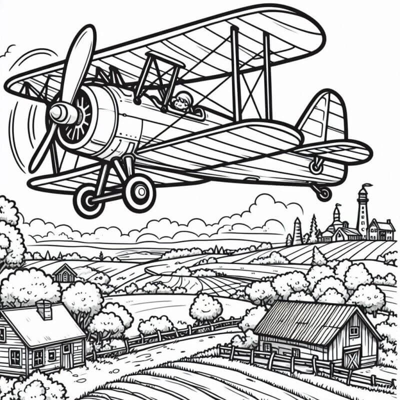 Desenho de Avião para imprimir