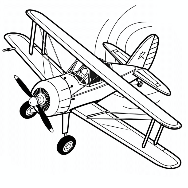 Desenho de Avião para imprimir