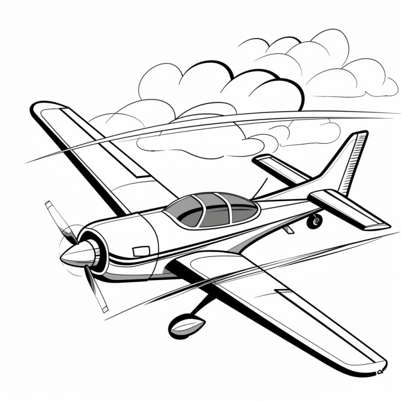Desenho de Avião para imprimir