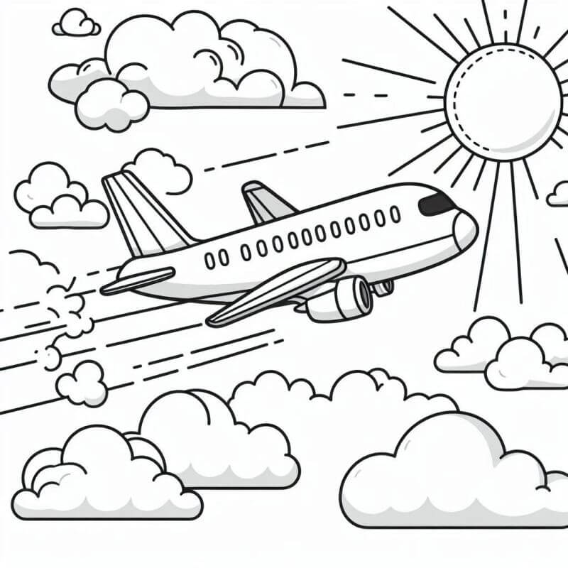 Desenho de Avião para imprimir