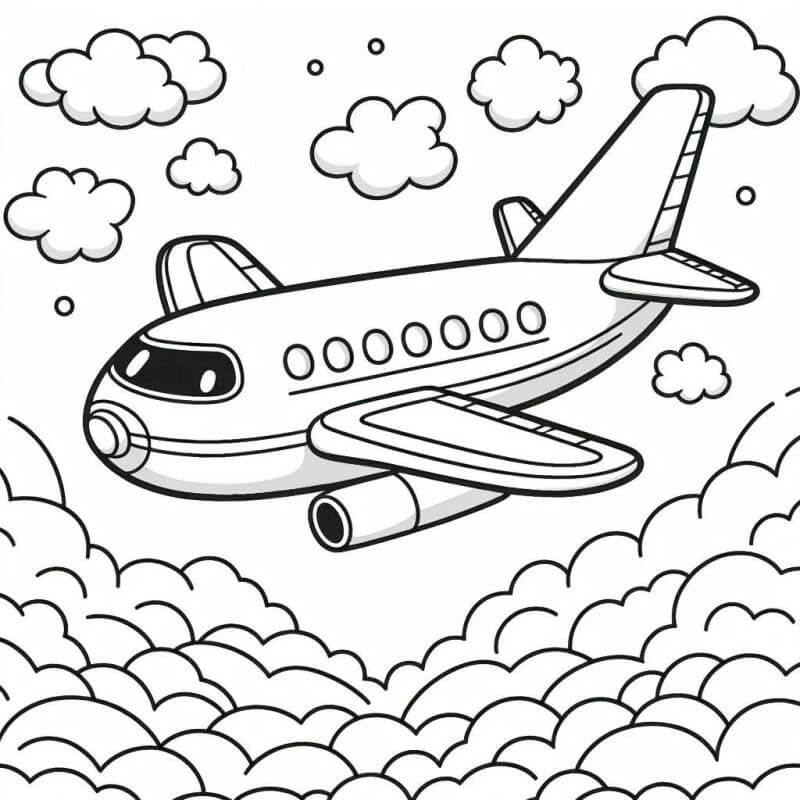 Desenho de Avião para imprimir