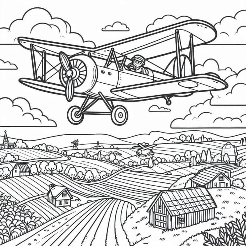 Desenho de Avião para imprimir