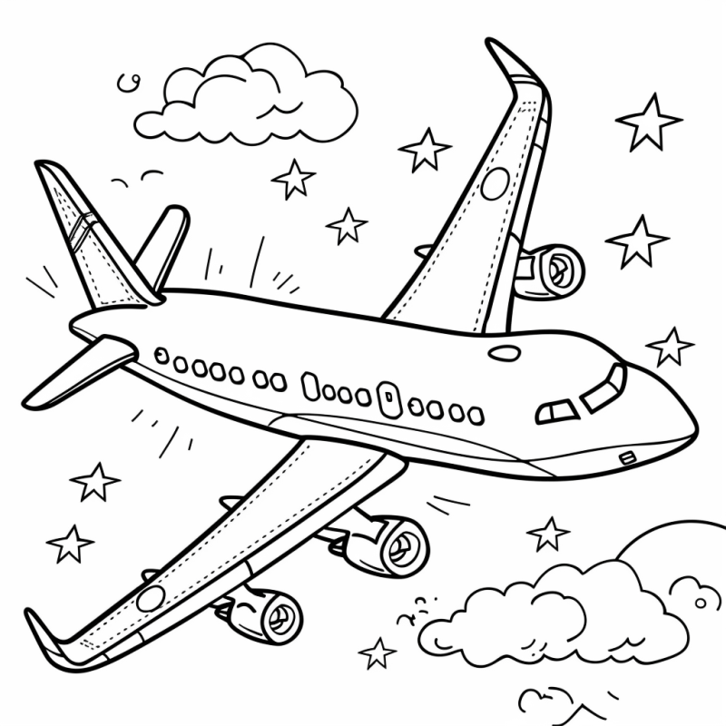 Desenho de Avião para imprimir