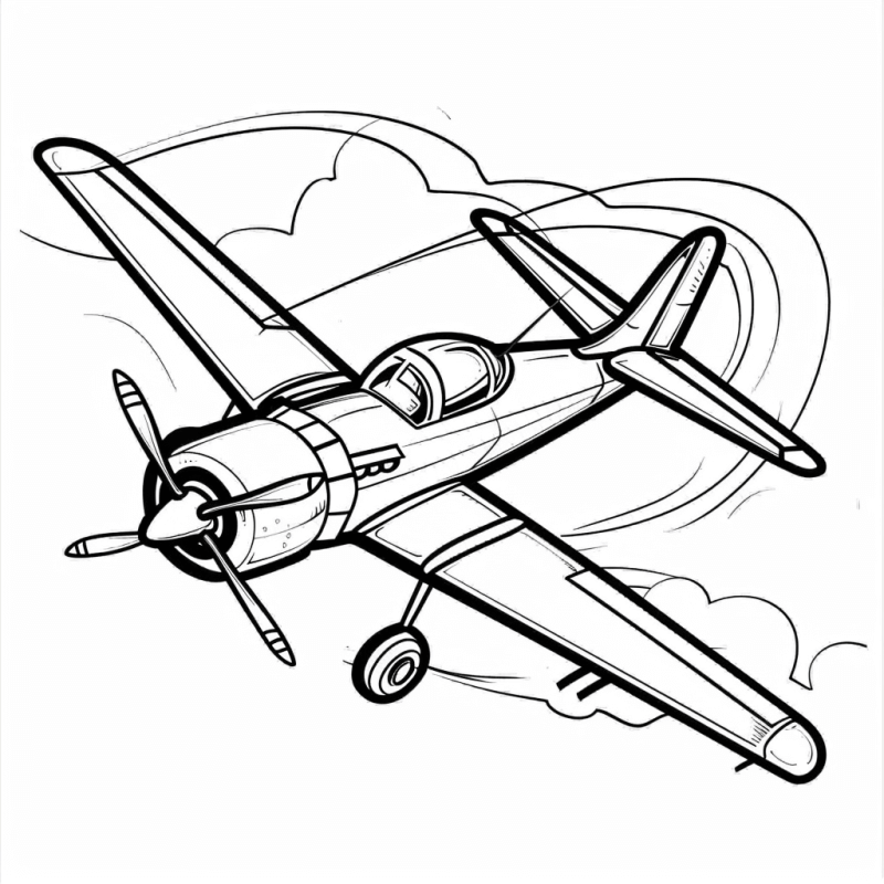 Desenho de Avião para imprimir