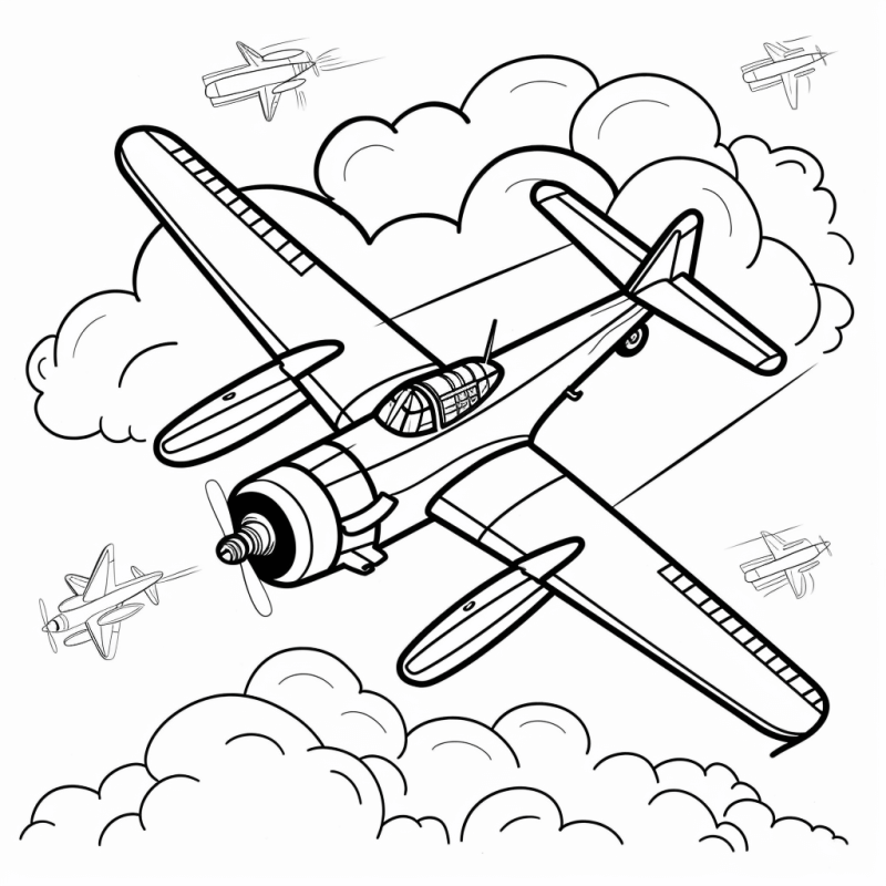 Desenho de Avião para imprimir