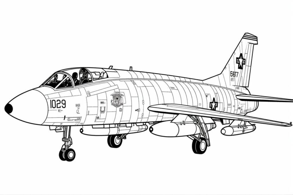 Desenho de Avião para imprimir